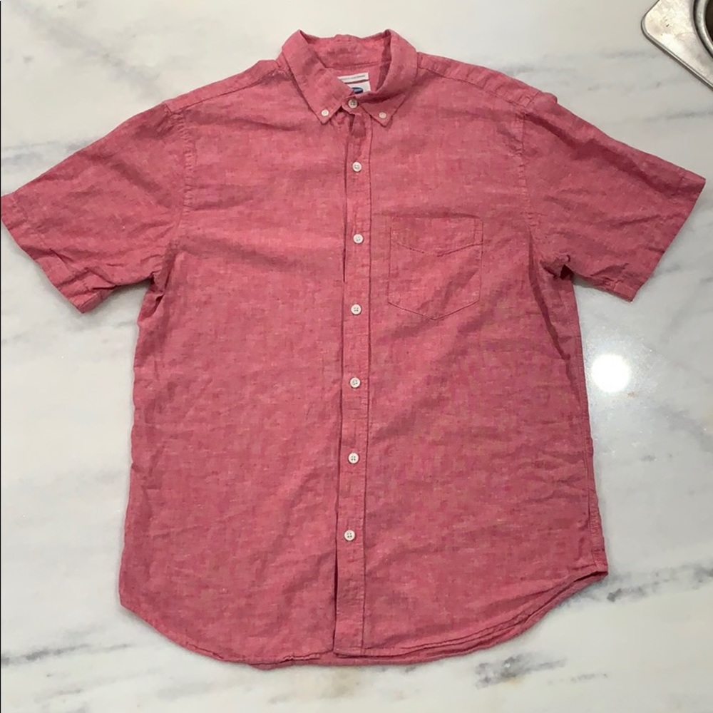 Men’s Red Button Down Polo